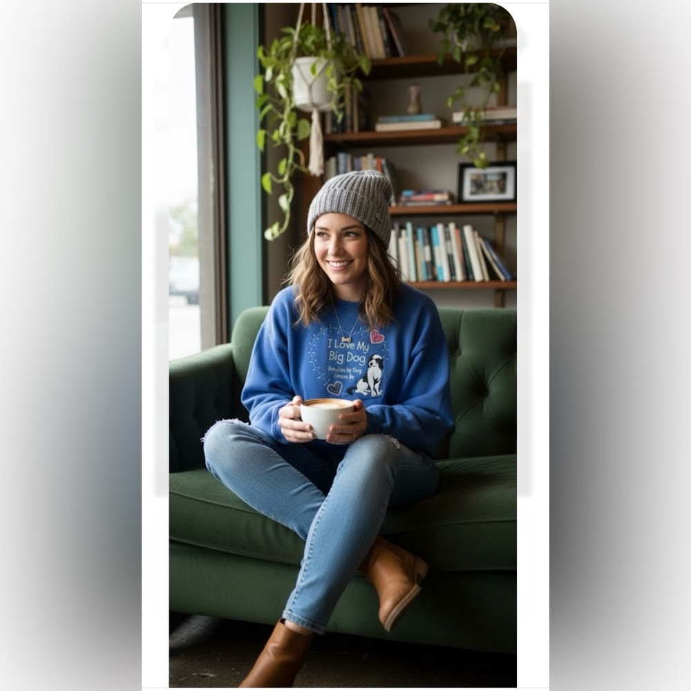 Vintage Big Dogs Blue Fleece Pullover